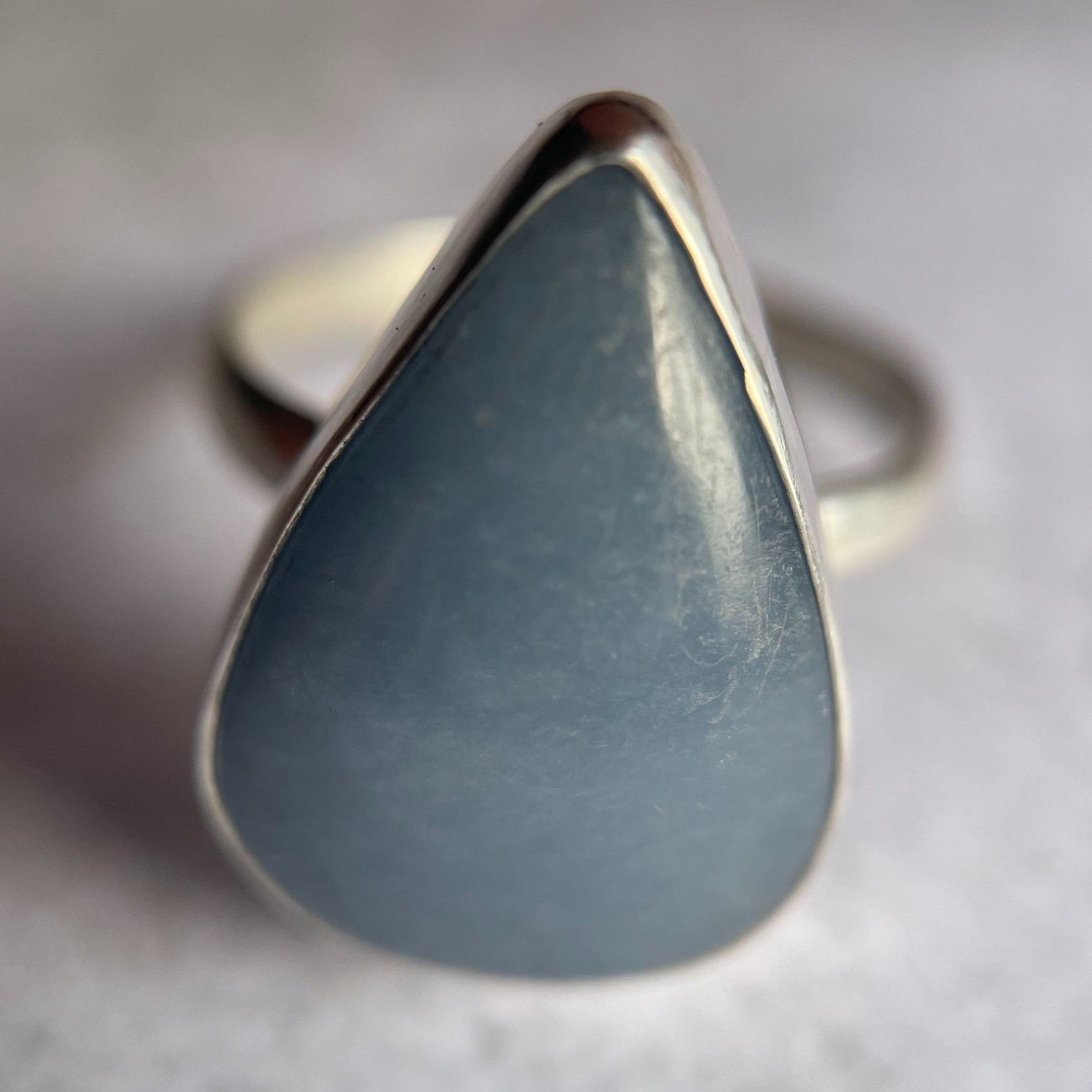Angelite Teardrop Ring
