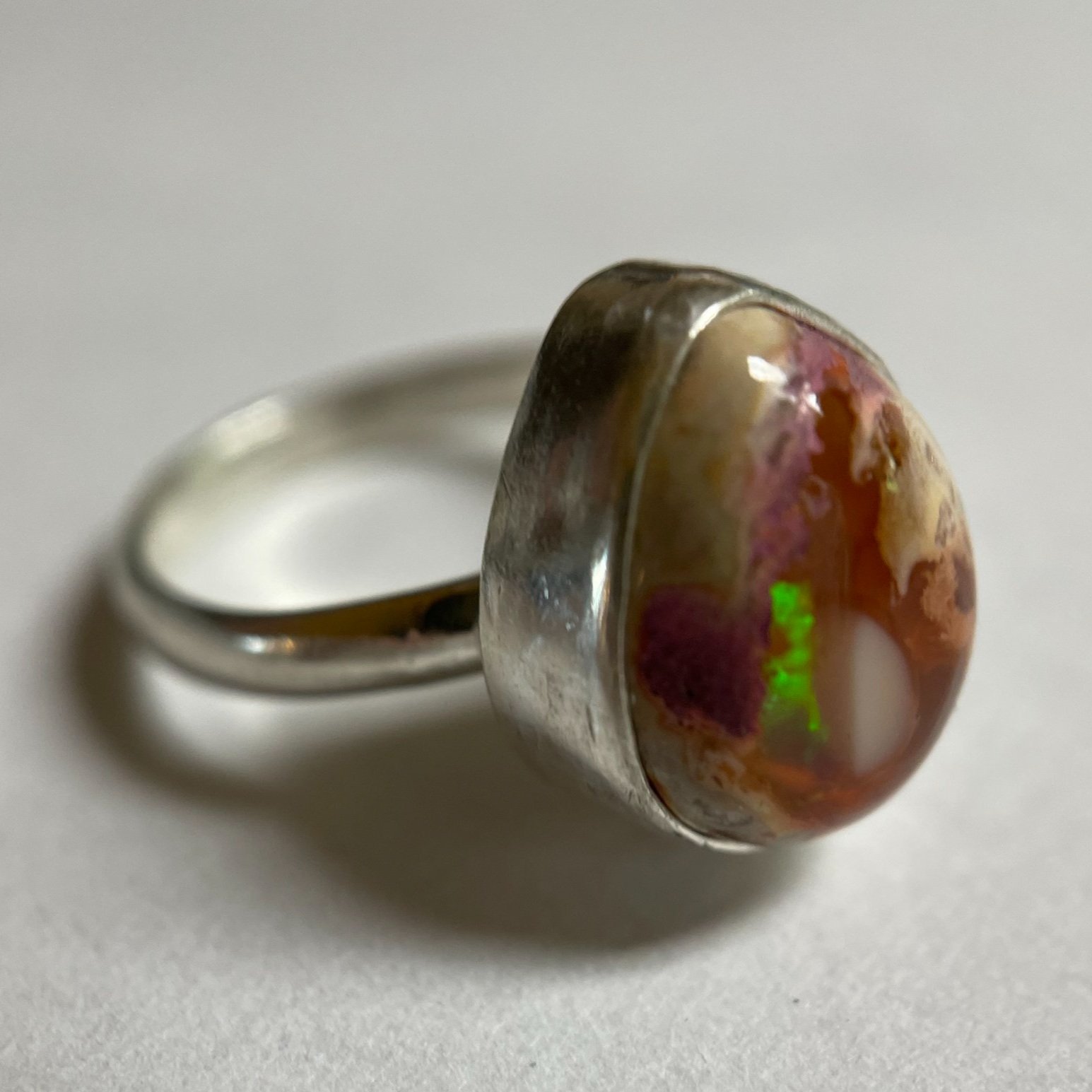 Mexican Fire Opal Ring