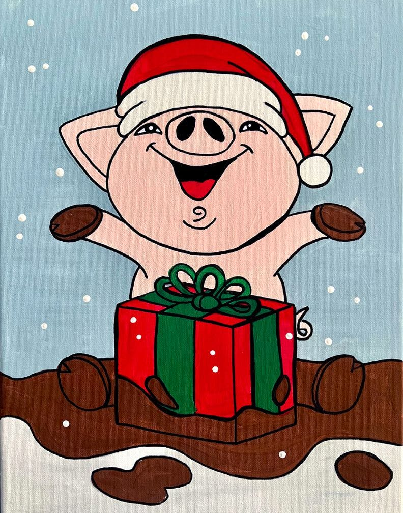 Christmas Piggy: Kids Art Kit