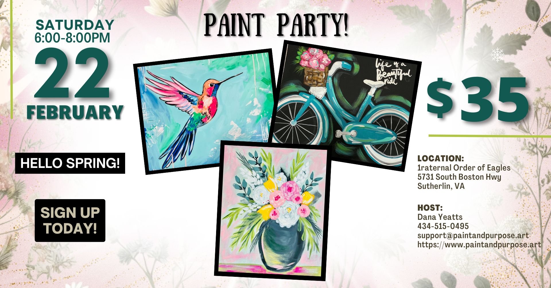 Fraternal Order of Eagles Piedmont Aerie 4420 Paint Party in Danville