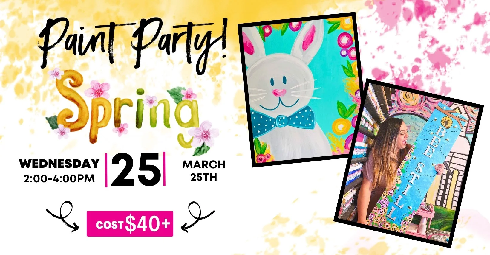 Spring Paint Party Fundraiser at Solace Wellness Center in Altavista, VA!