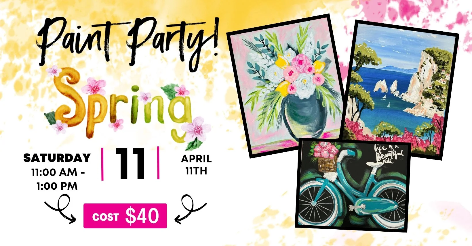 Spring Paint Party Fundraiser at Lively Stones Baptist Church in Pelham, NC!