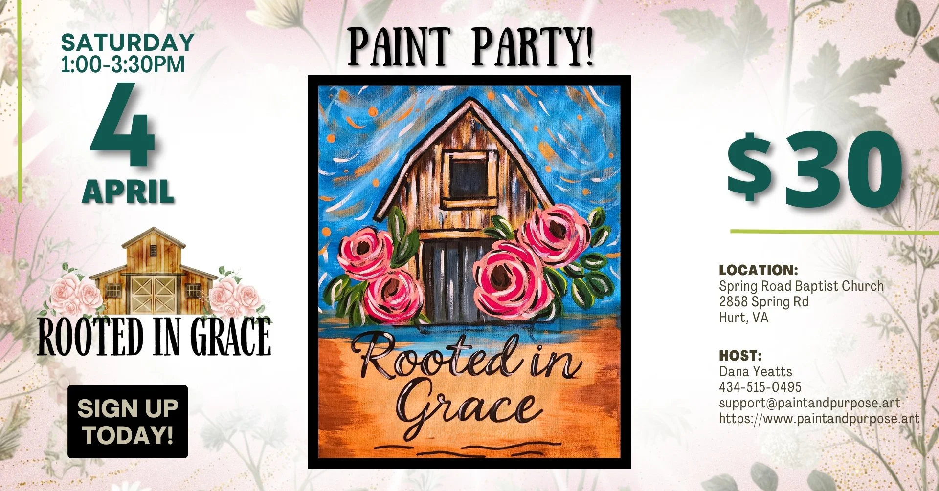 Paint &amp; Praise at Spring Road Baptist Church in Hurt, VA!