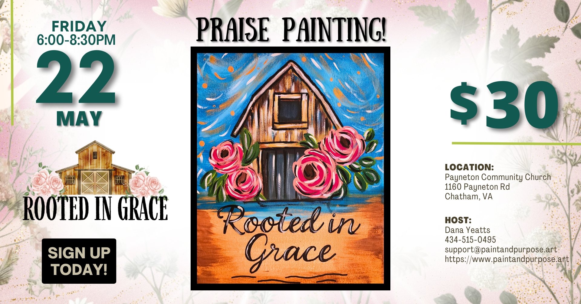 Paint &amp; Praise at Payneton Community Church in Chatham, VA!