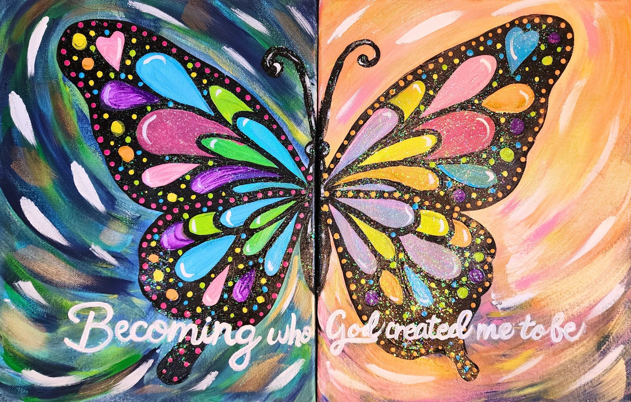 Becoming Who God Created Me To Be: Mother-Daughter Art Kit (Set of 2)