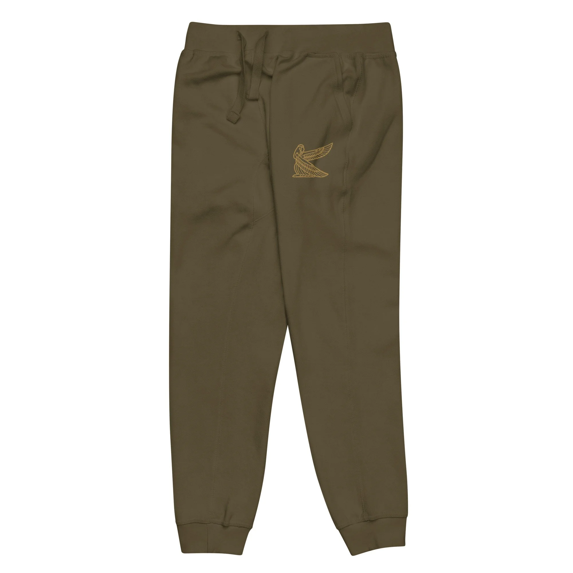 unisex-fleece-sweatpants-military-green-front-left-689bc87c20d2e.jpg