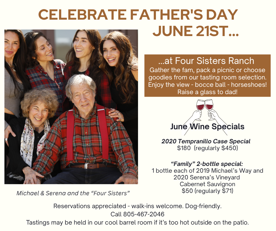Father's Day at Four Sisters Ranch Vineyards & Winery