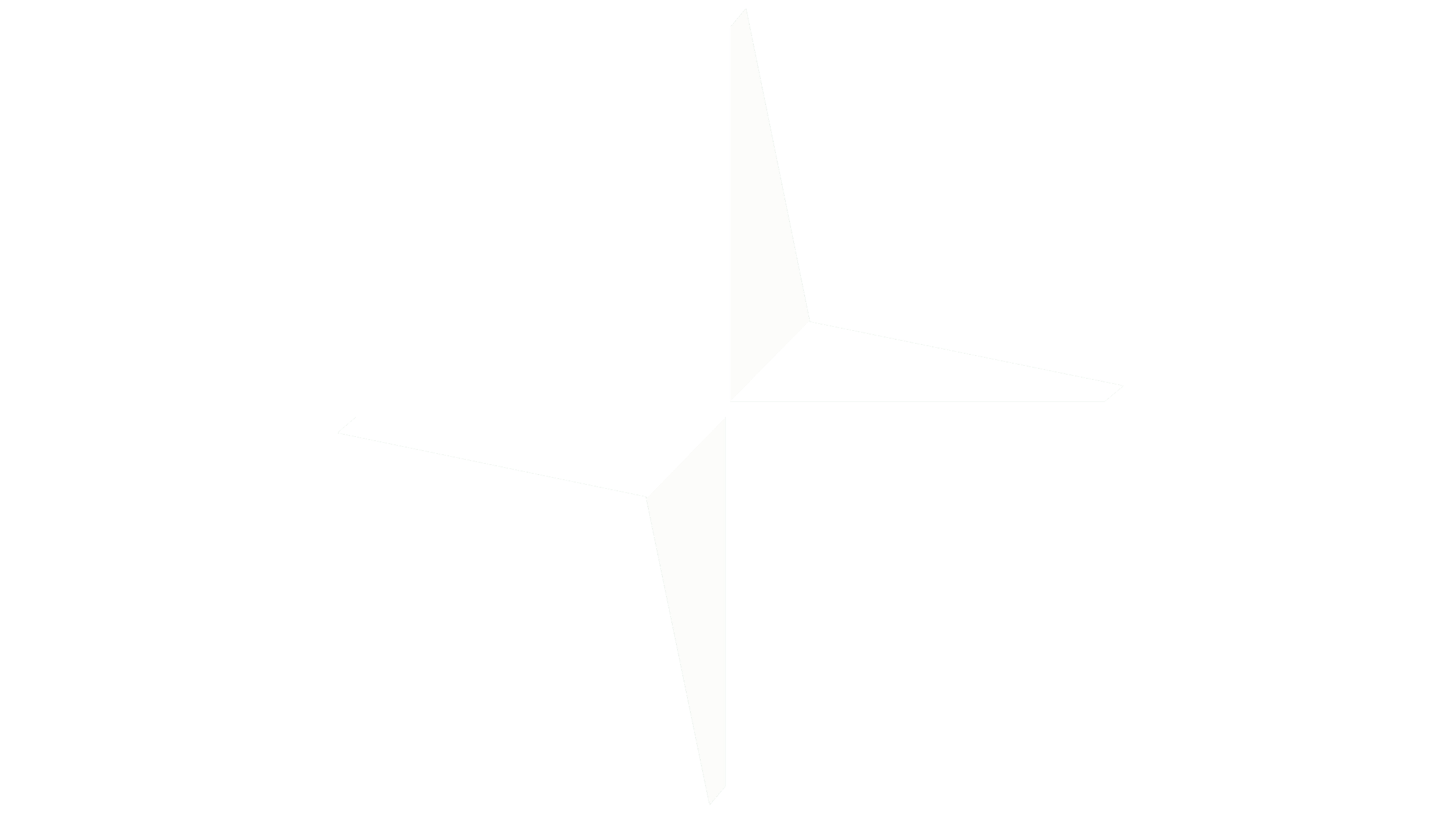 Black background with white star shape divided into four quadrants, with the top left and bottom right quadrants shaded black, and the top right and bottom left quadrants shaded white.