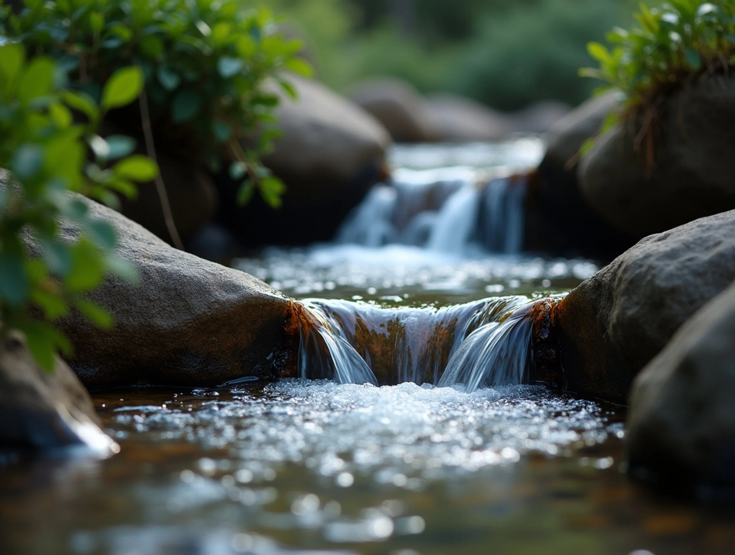 Waterfall cascading, signifying the value of clarity 