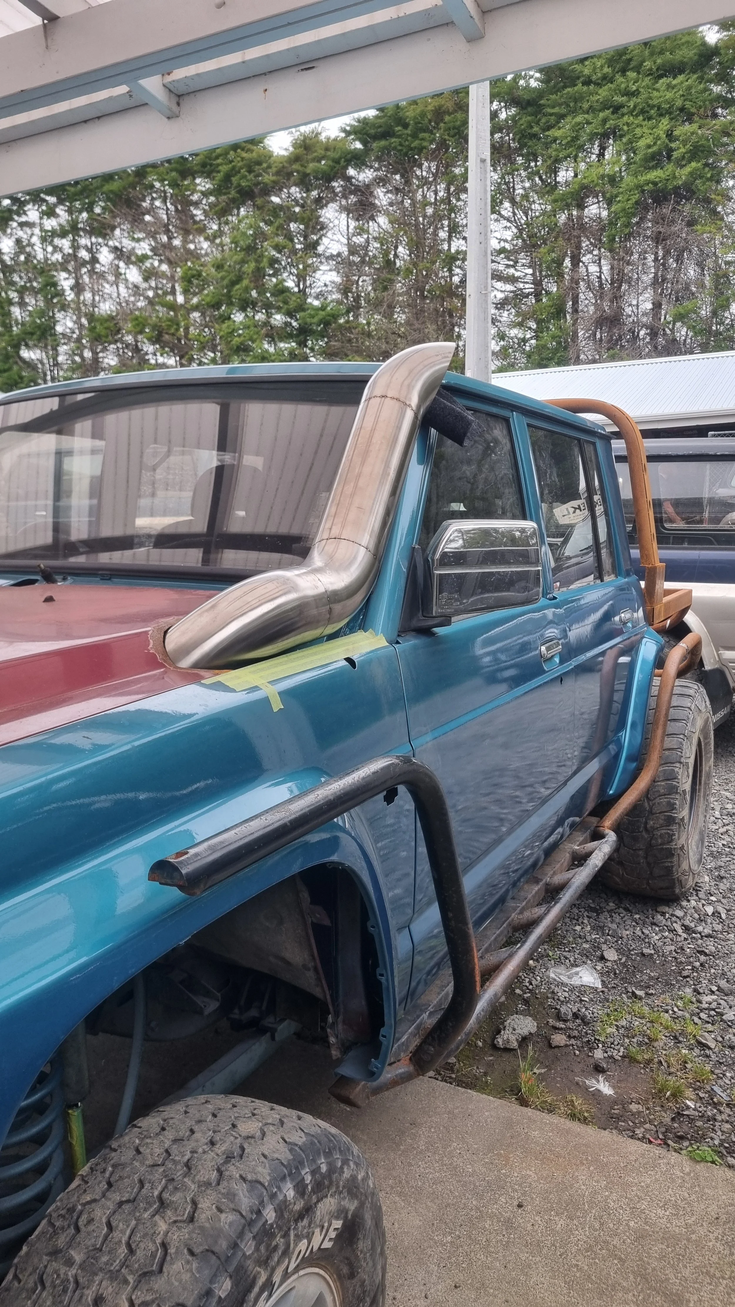 Nissan Patrol 5 inch Bonnet Entry Snorkel