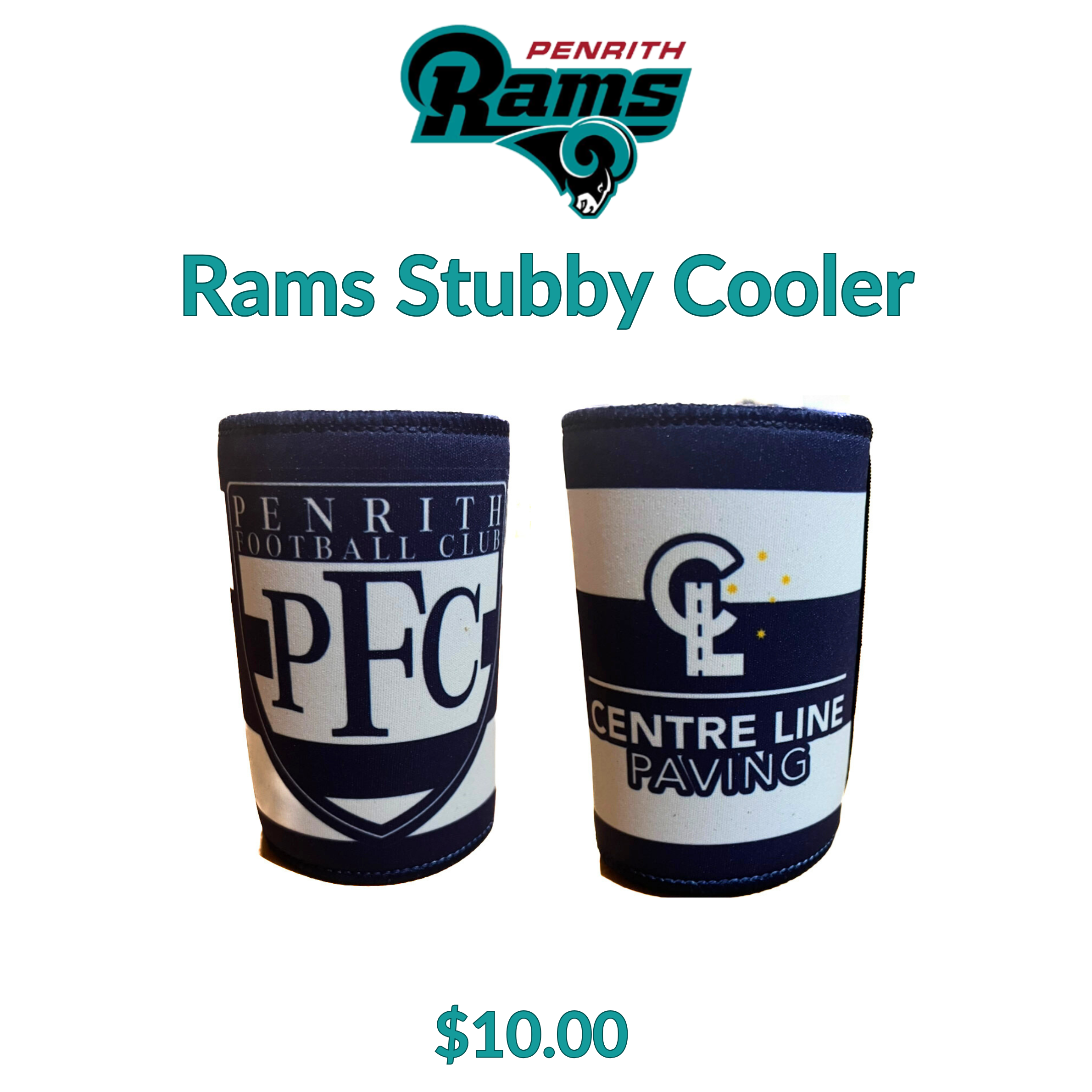 Rams Retro Stubby Cooler