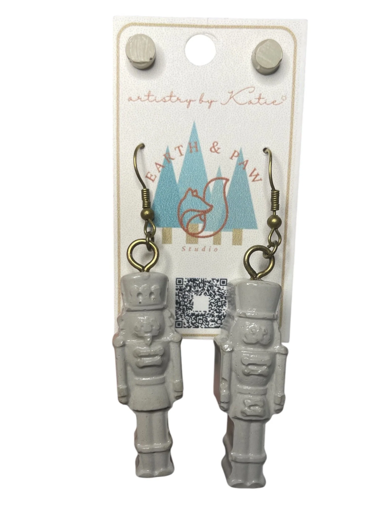 Nutcracker Dangle & Stud Earrings | Concrete | Two Count