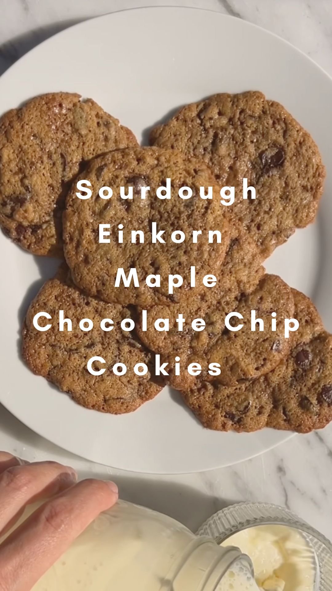 Sourdough Einkorn Maple Chocolate Chip Cookies