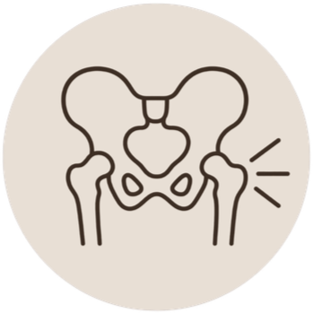 Hip pain illustration