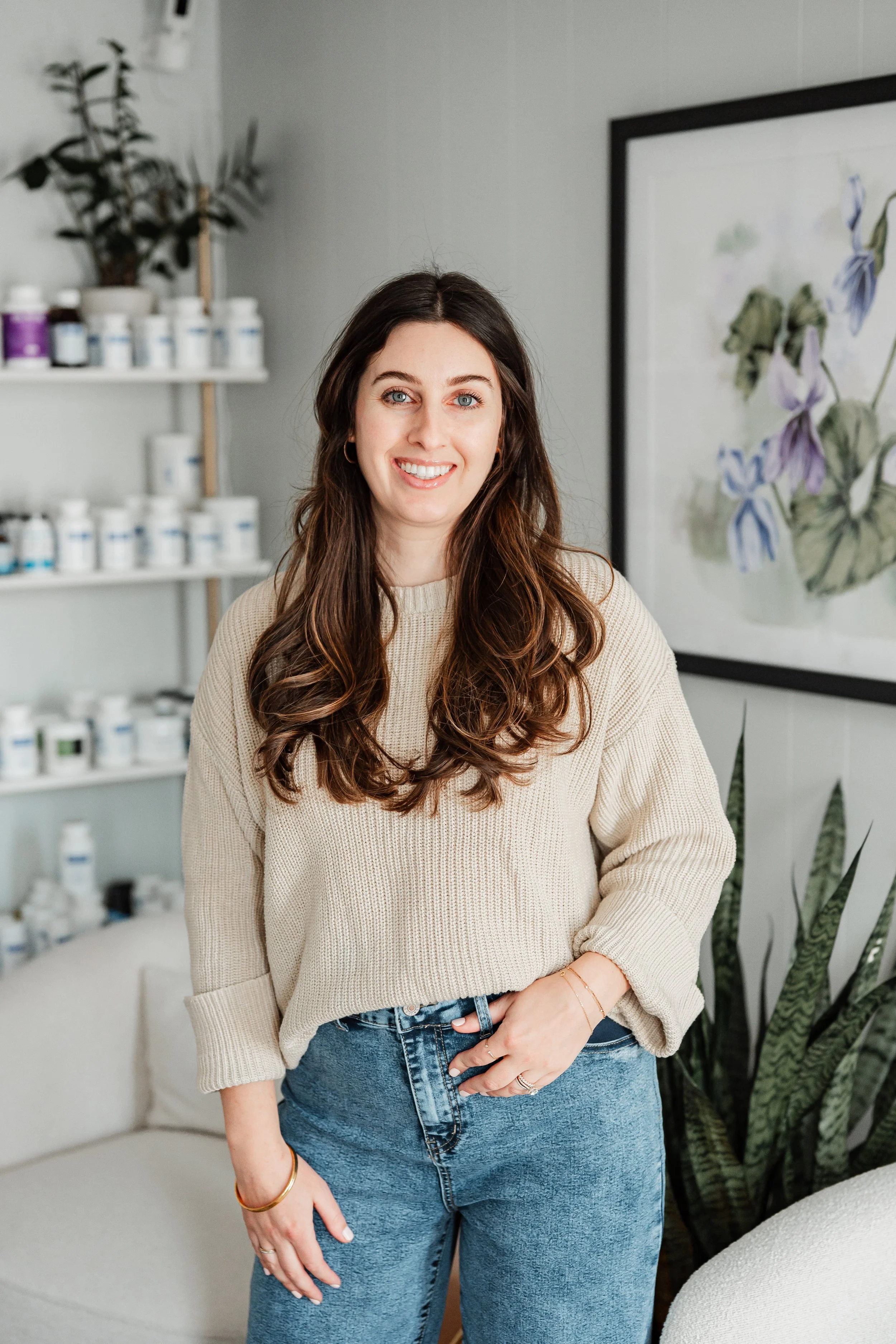 Licensed acupuncturist Nicole Lizzio providing women’s health care at a clinic in Groton, MA.