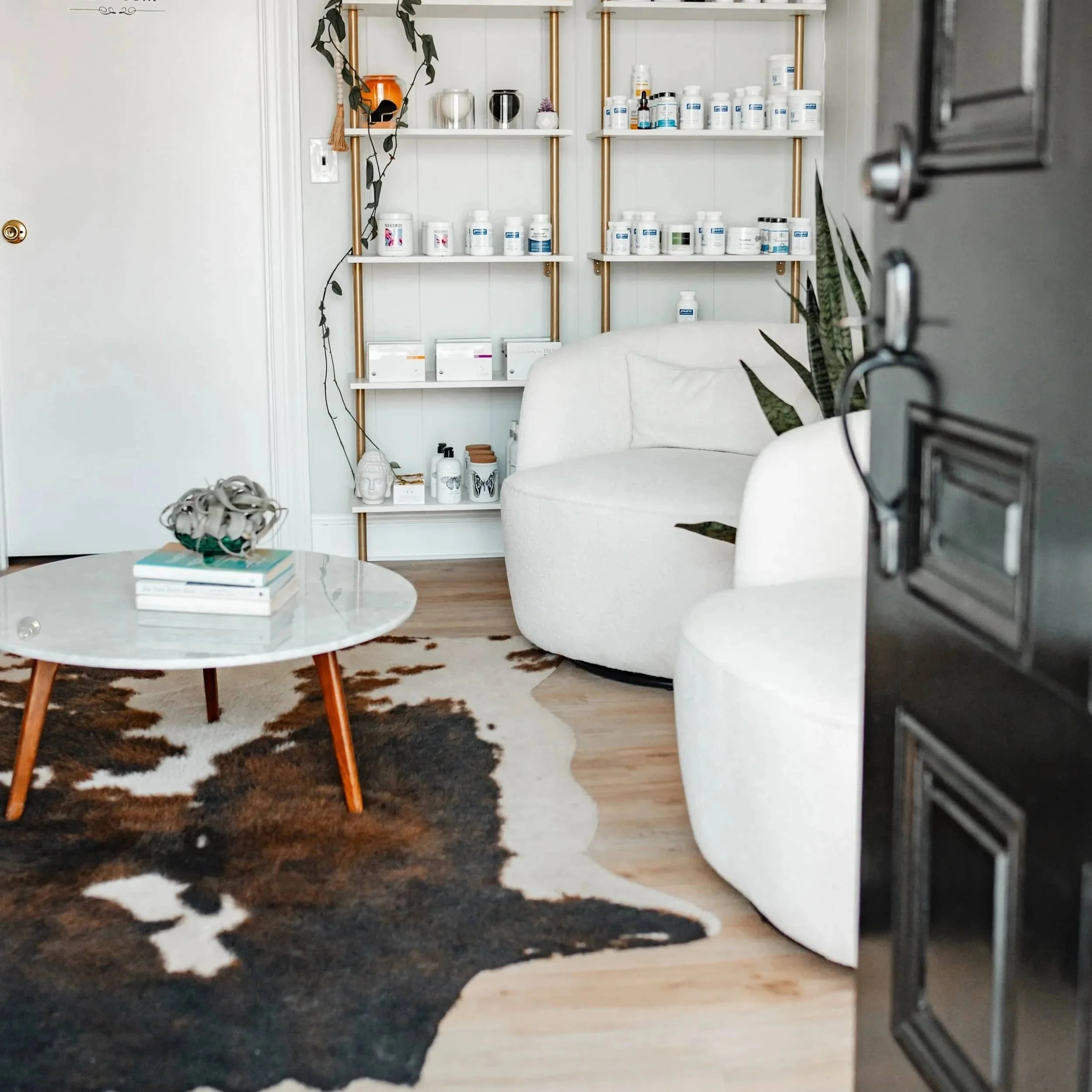 Treatment room at The Violette House acupuncture and chiropractic clinic in Groton, MA