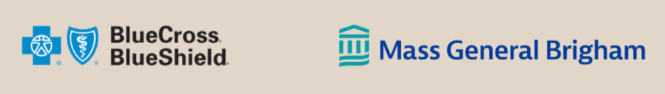 Blue Cross Blue Shield and Mass General Brigham insurance logos