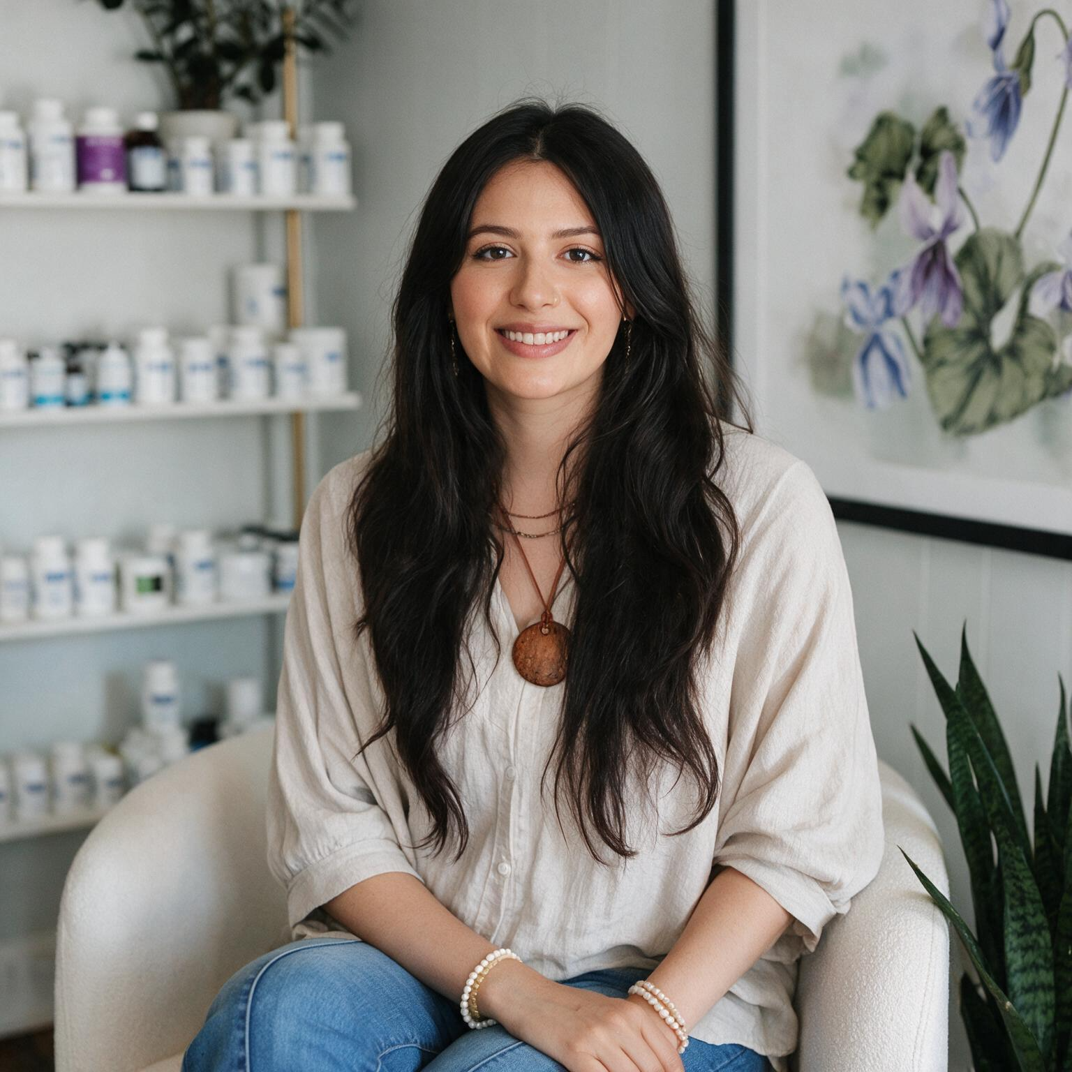 Milana Shaikh, L.Ac., licensed acupuncturist and microneedling practitioner at The Violette House in Groton, MA