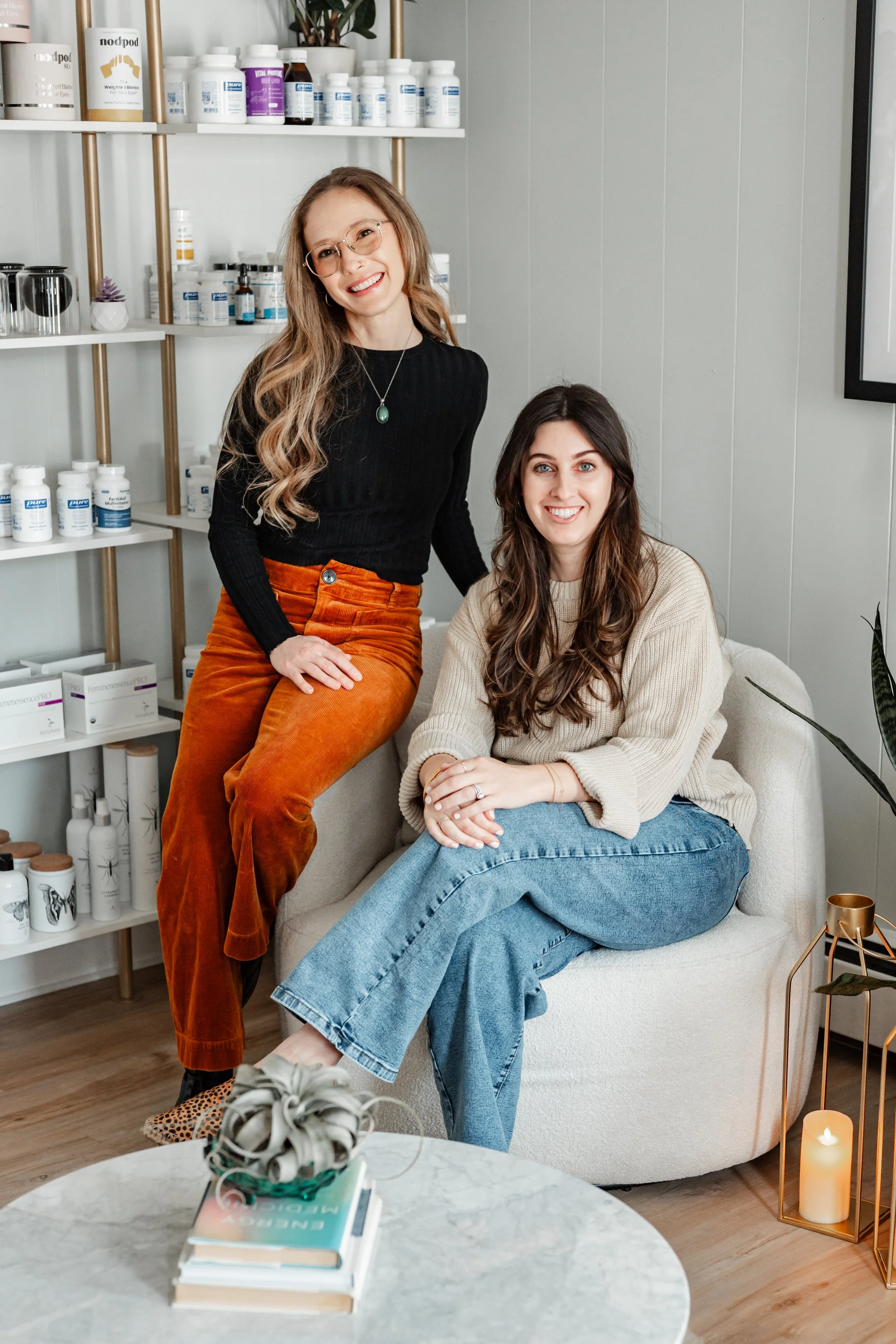 Two postpartum acupuncture practitioners at The Violette House in Groton, MA