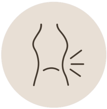 Lower back pain illustration