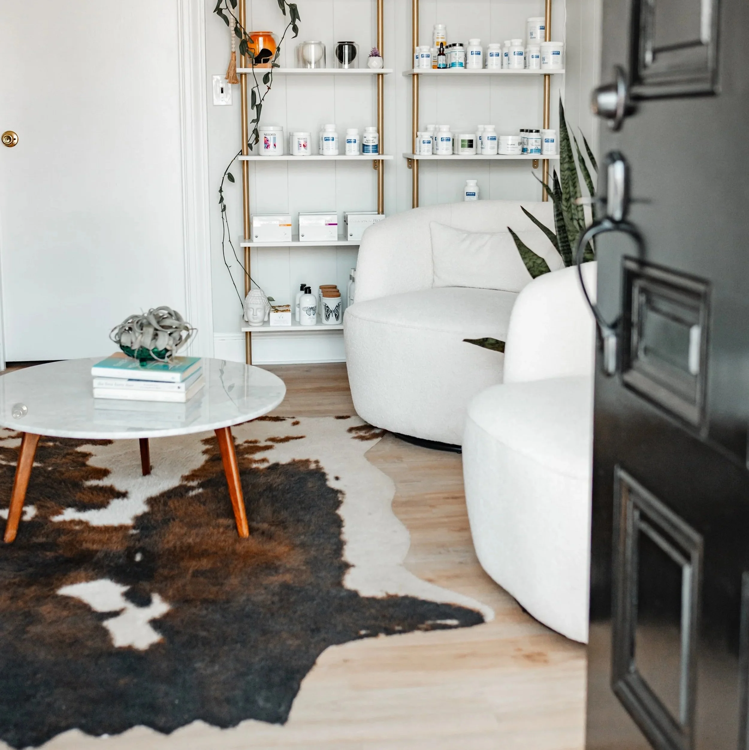 Calm and welcoming treatment room at an acupuncture clinic in Groton, MA