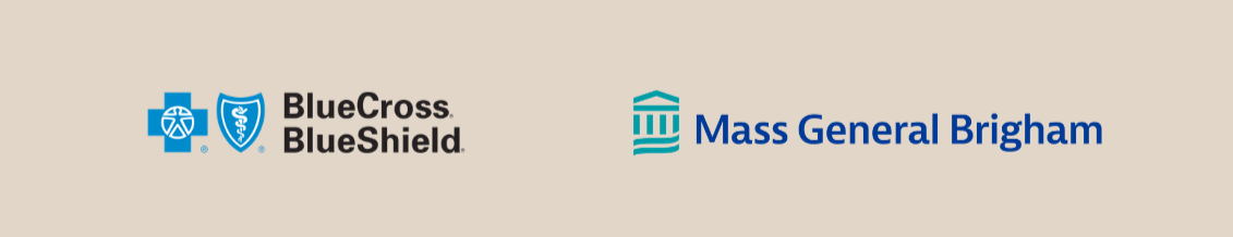 Blue Cross Blue Shield and Mass General Brigham insurance logos