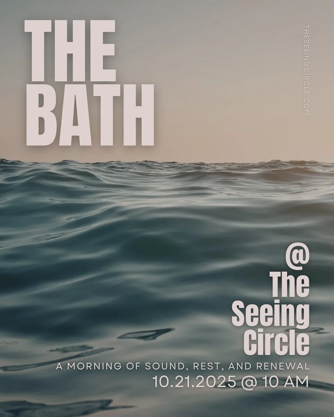 The Bath &mdash; a morning of sound, rest, and renewal. 
Tuesday, October 21 &middot; 10AM &middot; Red Hook 

A small circle, open to all who need a pause. 
$40 per person &middot; Link in bio to join us 🌿 

No one is turned away for financial reas