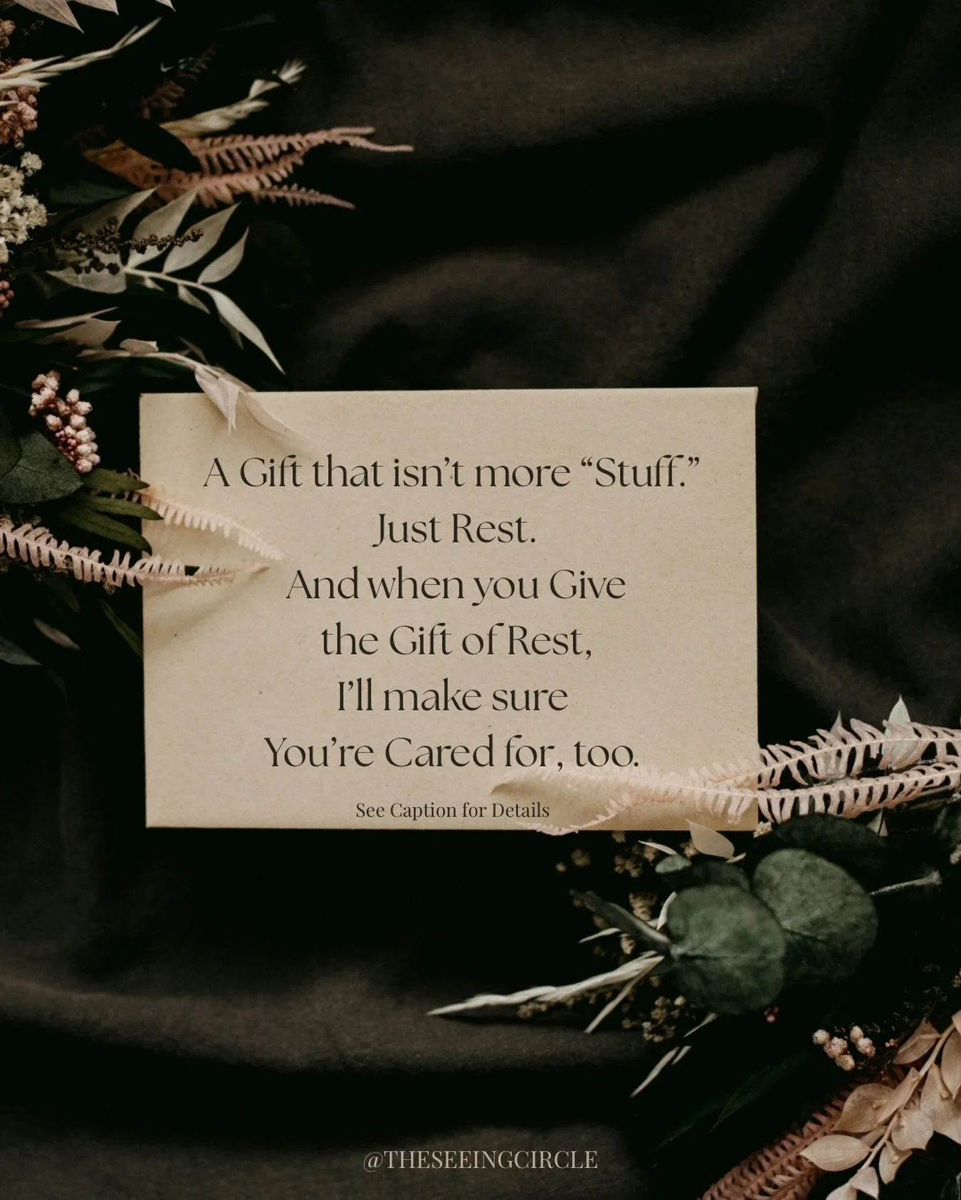 If there&rsquo;s someone in your life who&rsquo;s been carrying a lot this year, a quiet hour of real rest can mean everything.
Sometimes the most meaningful gift is simply letting someone know that you see them &mdash; really see them &mdash;
and wa