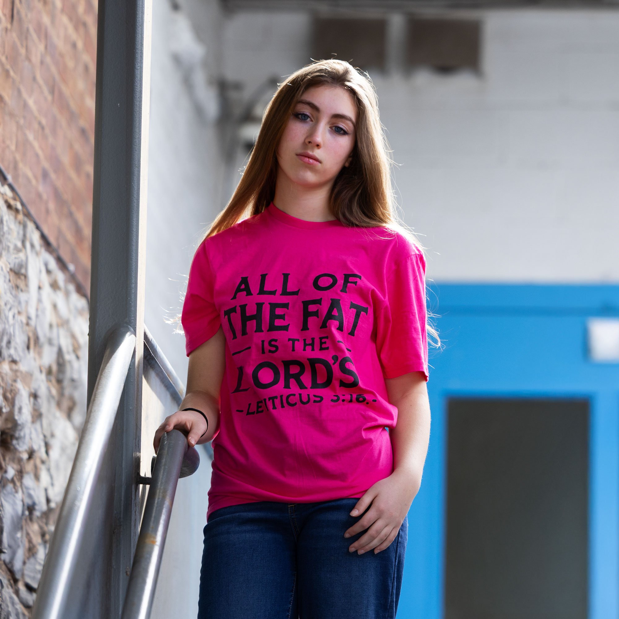 christian_comedy_merch_all_of_the_fat_is_the_lords_t_shirt_womens_01_square.jpg
