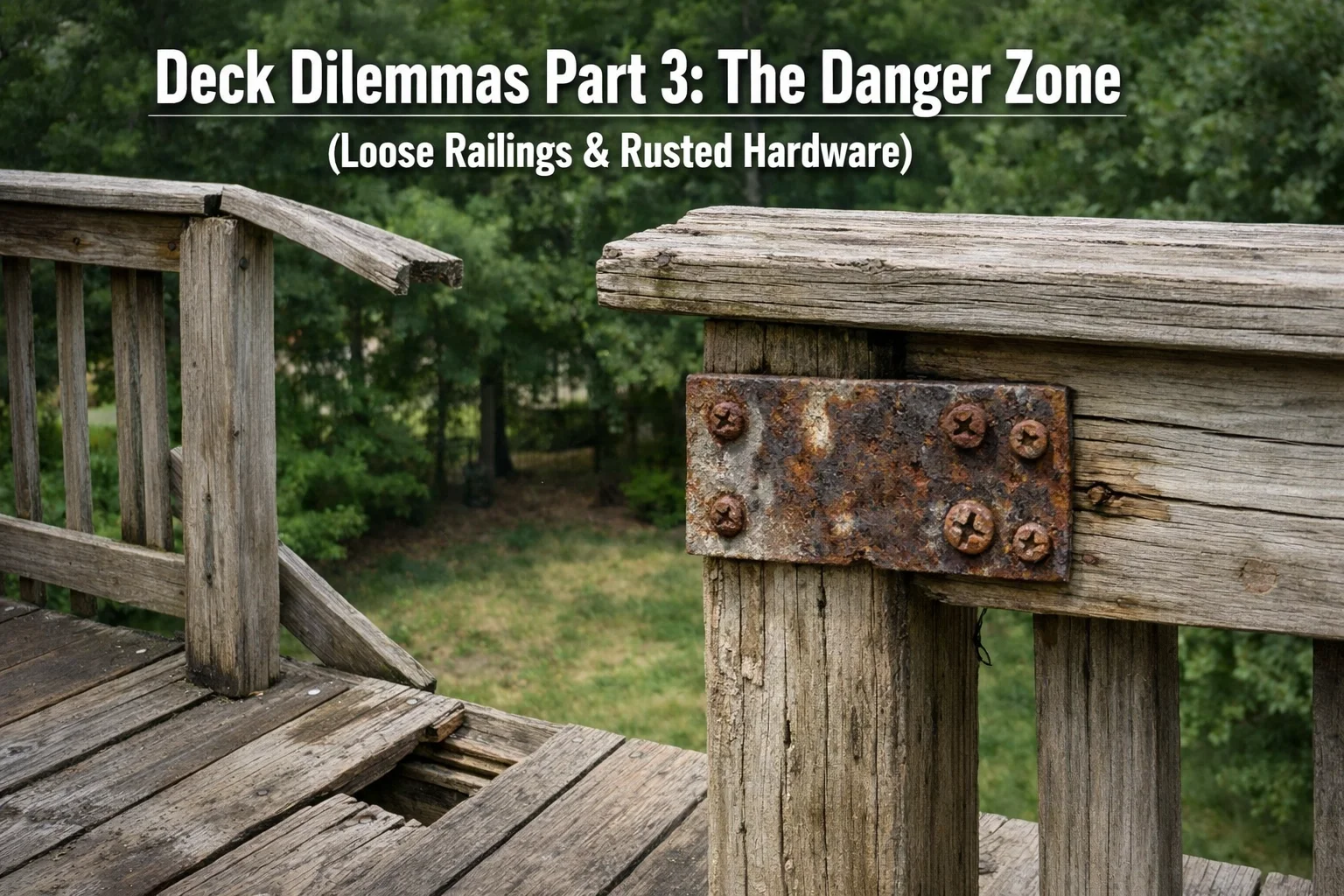 Deck Dilemmas Part 3: The Danger Zone (Loose Railings &amp; Rusted Hardware)