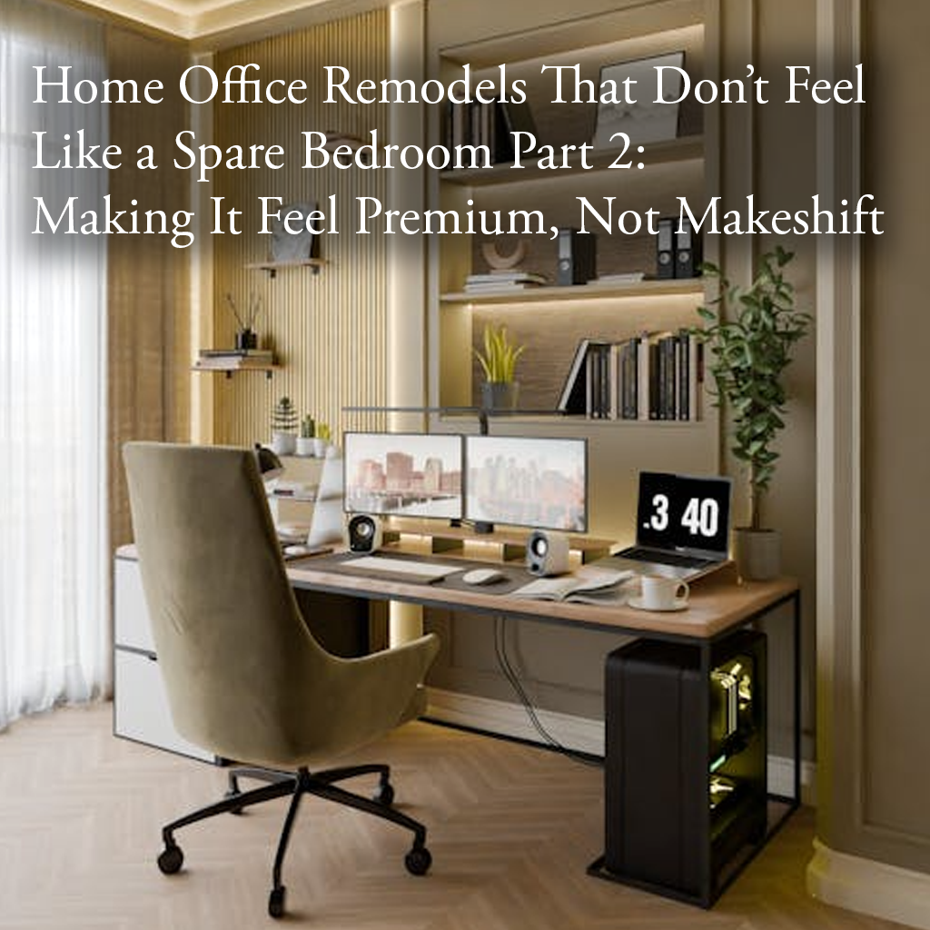 Home Office Remodels That Don’t Feel Like a Spare Bedroom Part 2: Making It Feel Premium, Not Makeshift