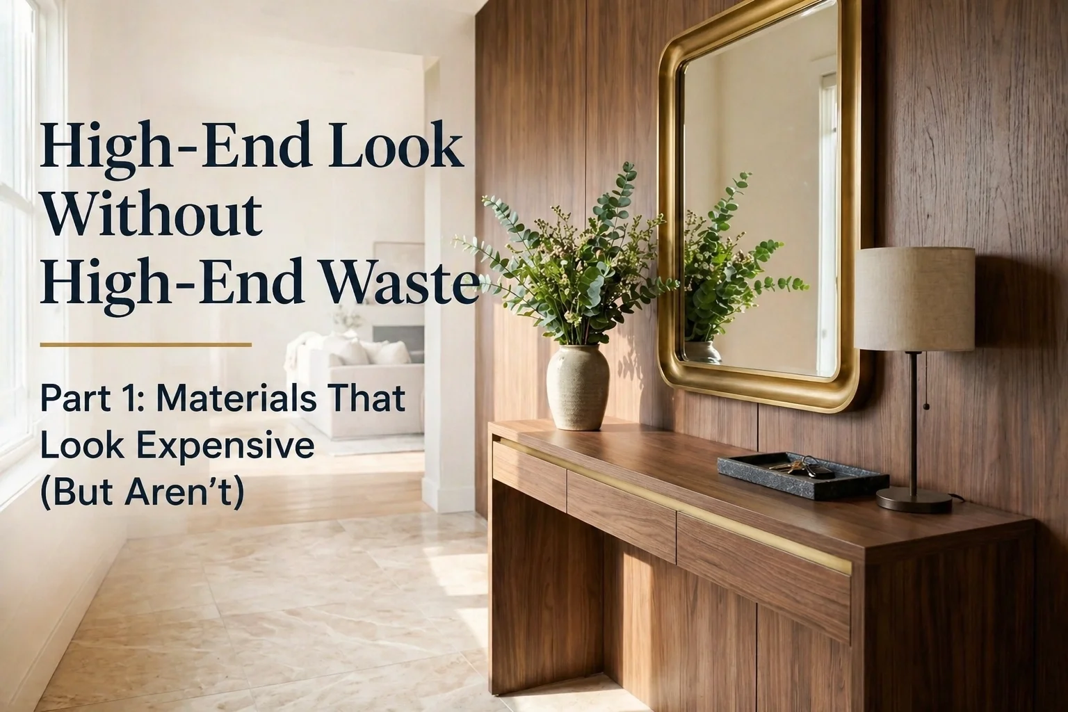 High-End Look Without High-End Waste Part 1: Materials That Look Expensive (But Aren’t)