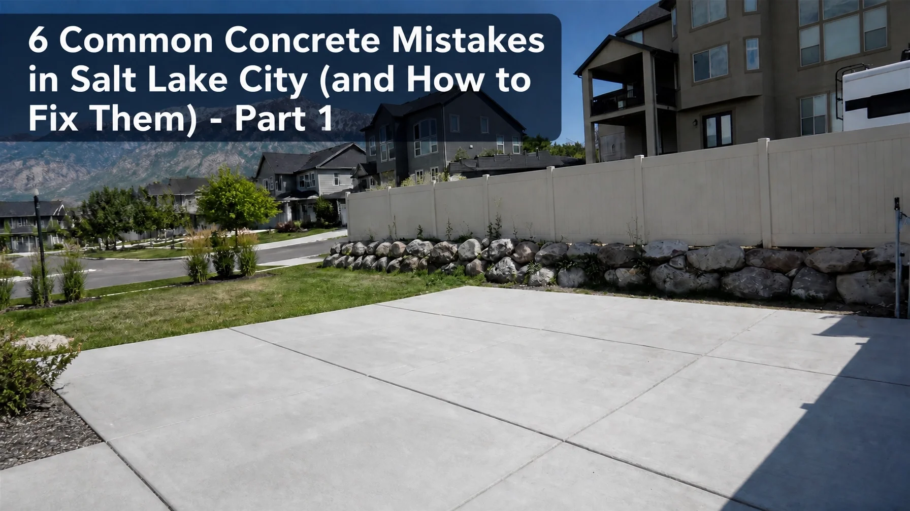 6 Common Concrete Mistakes in Salt Lake City (and How to Fix Them) - Part 1