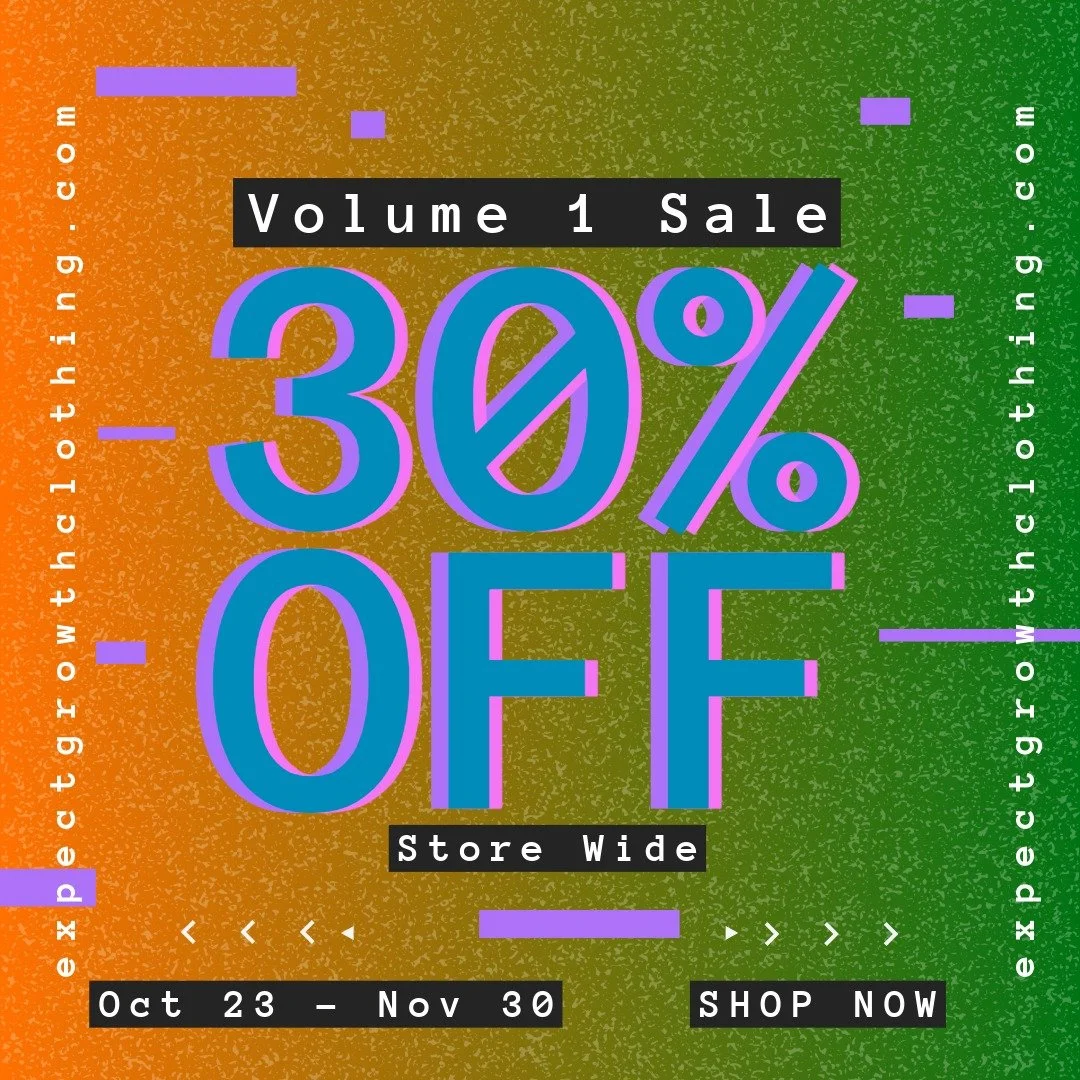Volume 1 is releasing on the 01/12/2025

Pre-order now and enjoy our Launch Discount

Use the code Volume1 for 30% off 

www.expectgrowthclothing.com