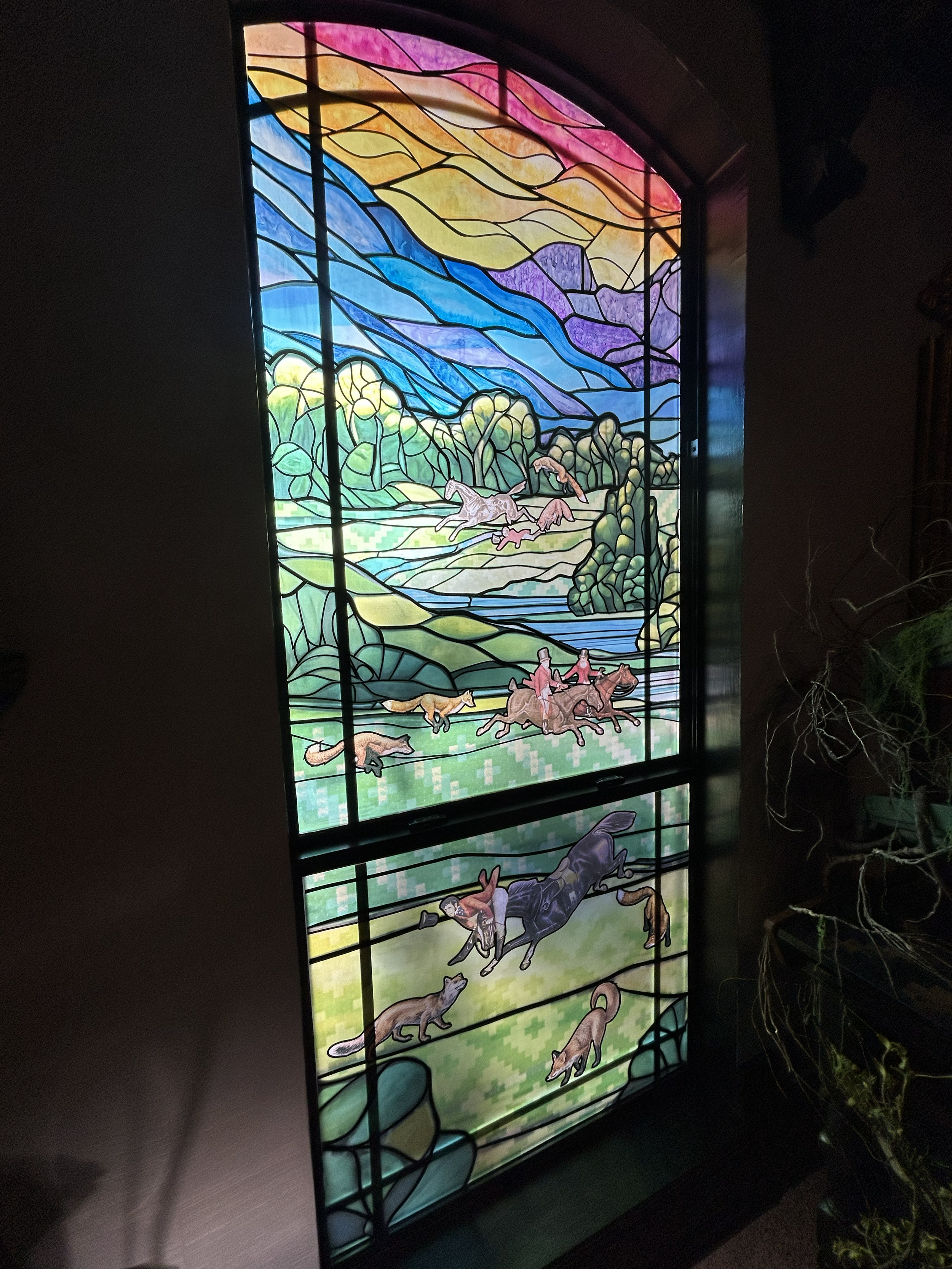 Faux stained Glass
(original, non-AI digital collage with manual embellishments)

estimate for 1  large window: $400