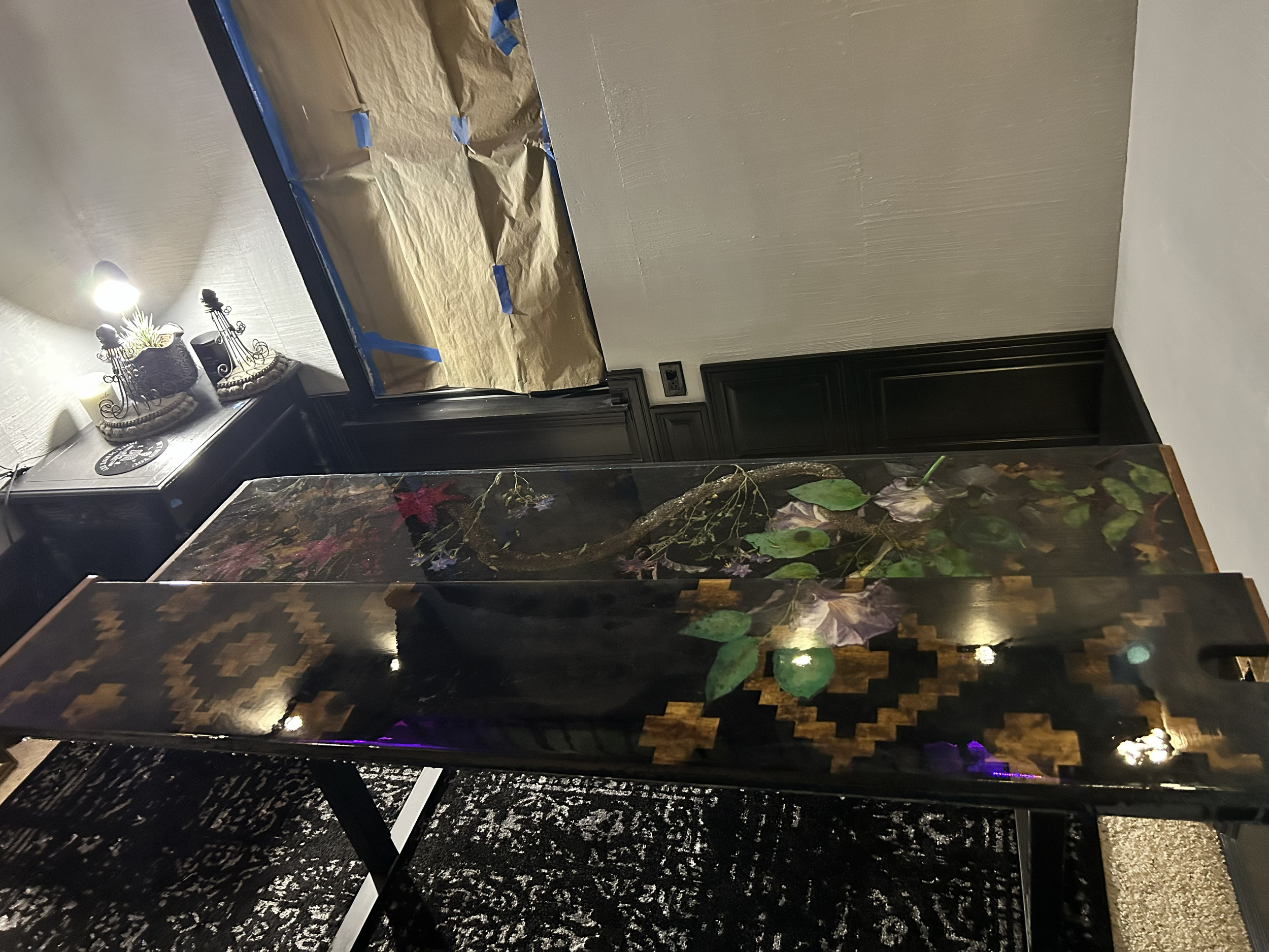 Botanical Resin Desktop/Countertop
(per price and availability of materials, applied to existing substrate.)

estimate for 7ft desk/countertop: $1200