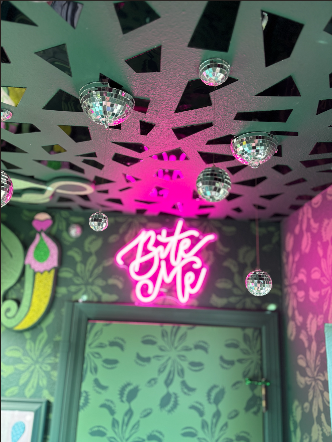 Mirror Shards and Disco Ball Ceiling
(per price and availability of materials. Excludes prep/texturing. Includes single color base coat of paint)

estimate for 1 standard ceiling: $550