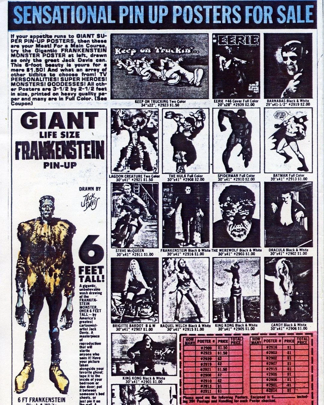 Who Bought a Poster from the Back of “Famous Monsters”?