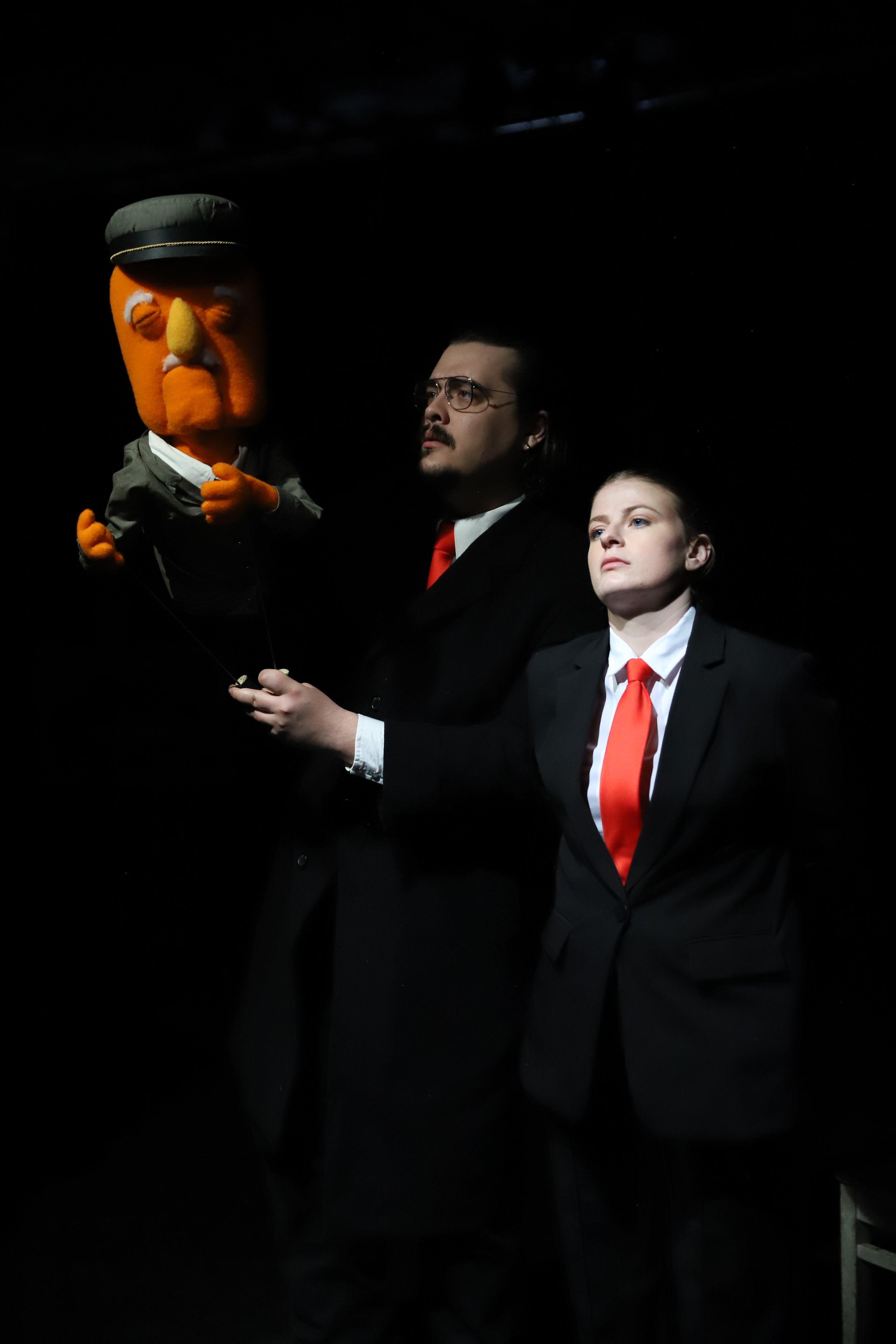 Puppet Greg in "Puppets of War" (NYTF 2026)
