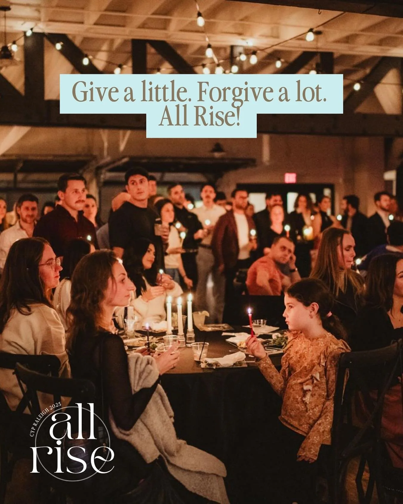 Yom Kippur is heading our way, and with it, the home stretch of CYP&rsquo;s &ldquo;All Rise&rdquo; campaign, with over $85k already raised to continue to sustain CYP as a source of light, joy and community.&nbsp;⁣
&nbsp;⁣
&nbsp;Every gift&mdash;big o