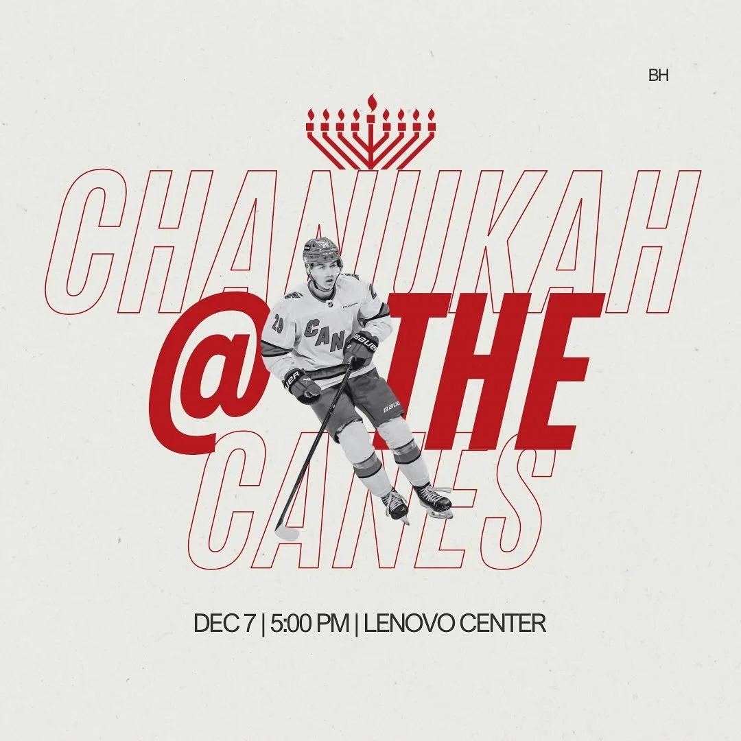 We all love the Canes. And we all love Chanukah.⁣
⁣
 And now we&rsquo;re joining these 2 loves of ours together for what has become a lovely tradition:  Lenovo Center will be showcasing a public Menorah, smack dab in middle of the concourse, for Chan