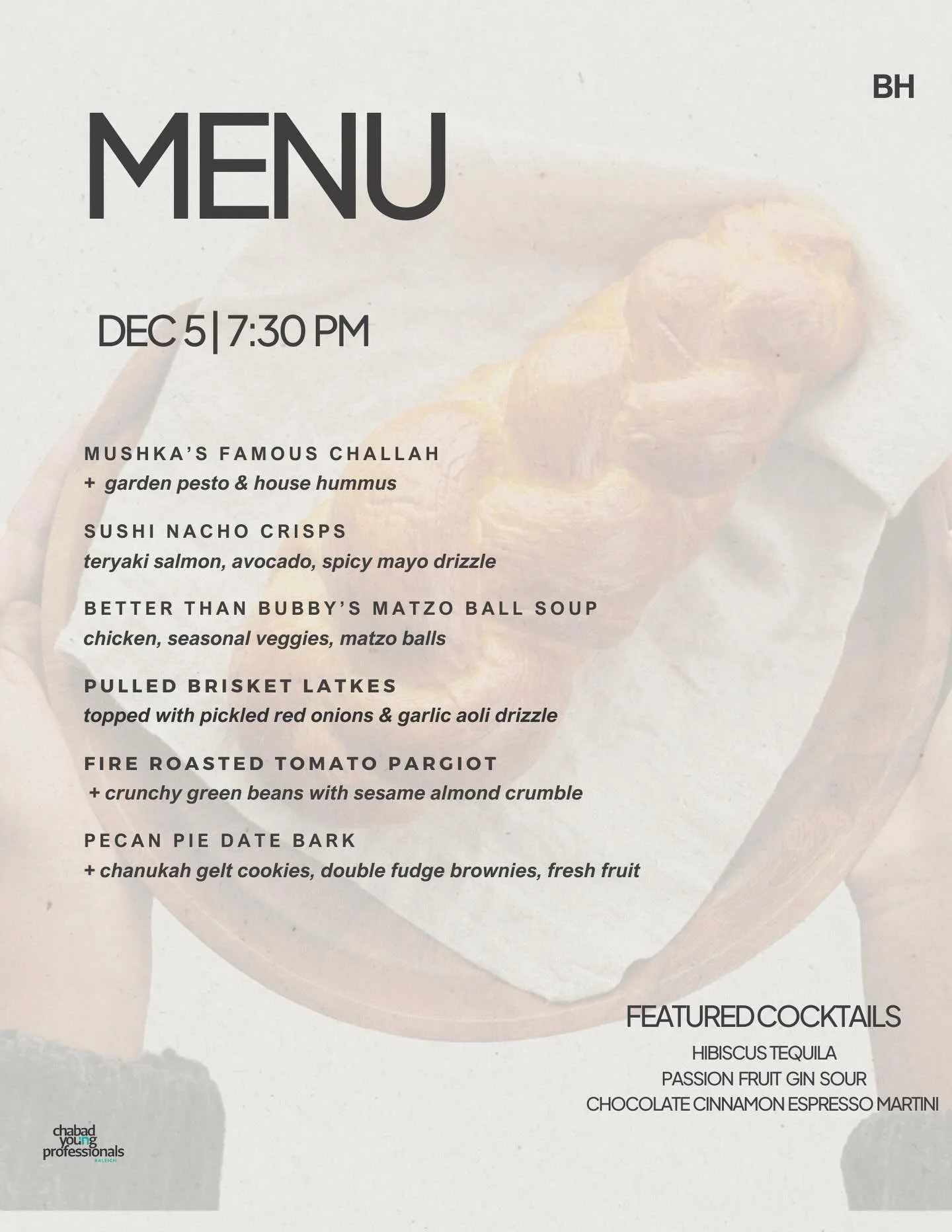 The First Friday menu has dropped, and oh Bubby - the brisket topped latkes have us Kvelling already. ⁣
 ⁣
If you&rsquo;ve been meaning to grab your spot for First Friday, now is your time to shine. ⁣
⁣
Early bird pricing ends at midnight tonight, so