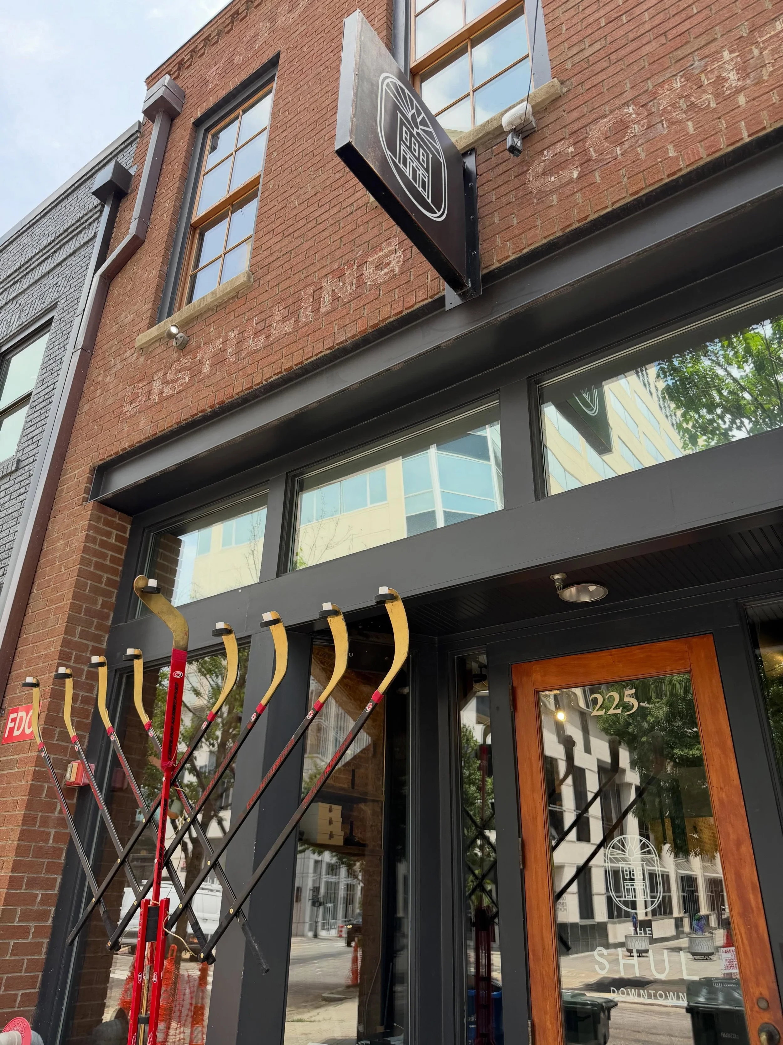 The Shul is getting all decked out for Kiddush for the Canes this Shabbat (Saturday!)
