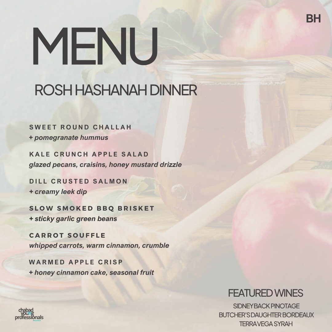 5787 is coming in hot. And so is the menu.
 
The Rosh Hashana  Dinner menu has dropped, and suffice to say we&rsquo;re taking the whole &ldquo;sweet new year&rdquo; thing very seriously.
 
It's all the magic of the finest of new year feasts. 
And it'