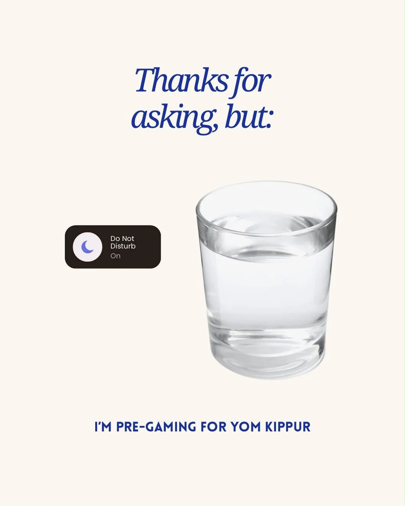 Hydration mode: ON. 💧⁣
Notifications: OFF.⁣
Soul: getting ready.⁣
⁣
Yom Kippur is coming &mdash; and there&rsquo;s no better place to spend the holiest day of the year than with your CYP fam.⁣
⁣
Join us for a meaningful, uplifting and refreshingly r