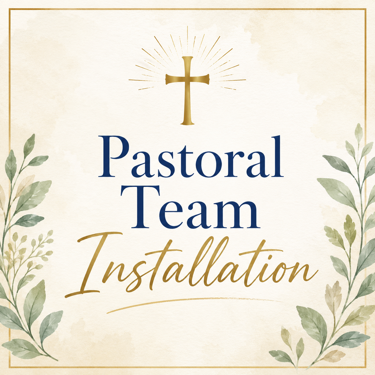 Pastoral Team Installation Service Music Sunday Worship at 10am 