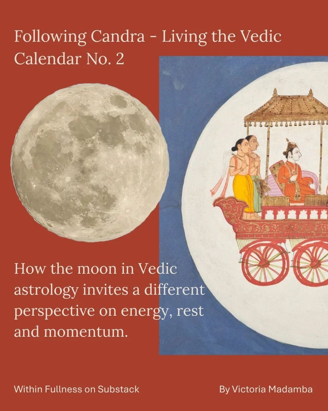 Feels fitting to share some words on candra after today&rsquo;s astronaut landing 🌝🌖 Some snippets from a piece I&rsquo;ve written on the moon, Vedic astrology and time on my Substack. Link in bio if you would like to read more.
