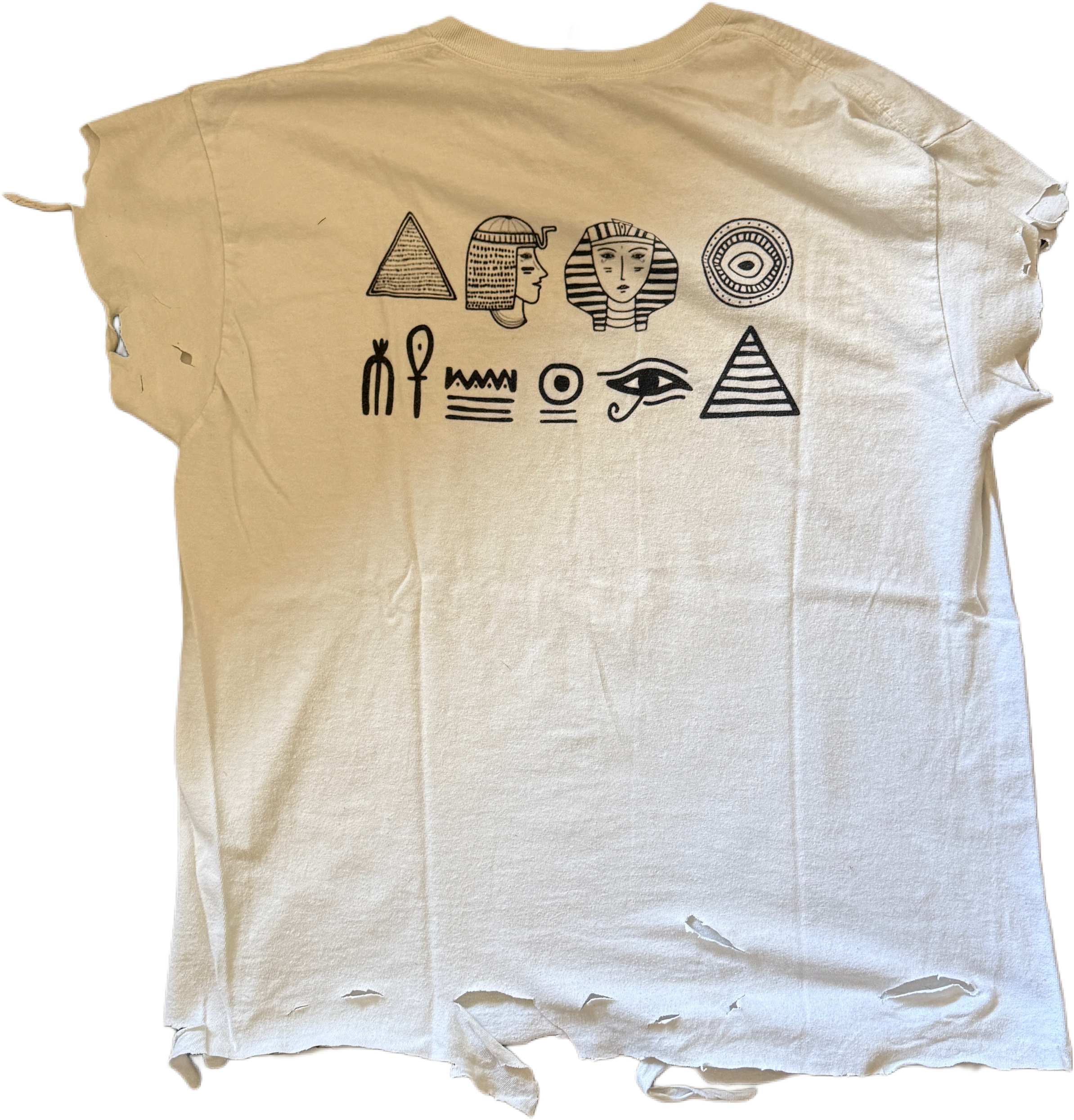 Hieroglyphs Distressed Tee :: (View 2)