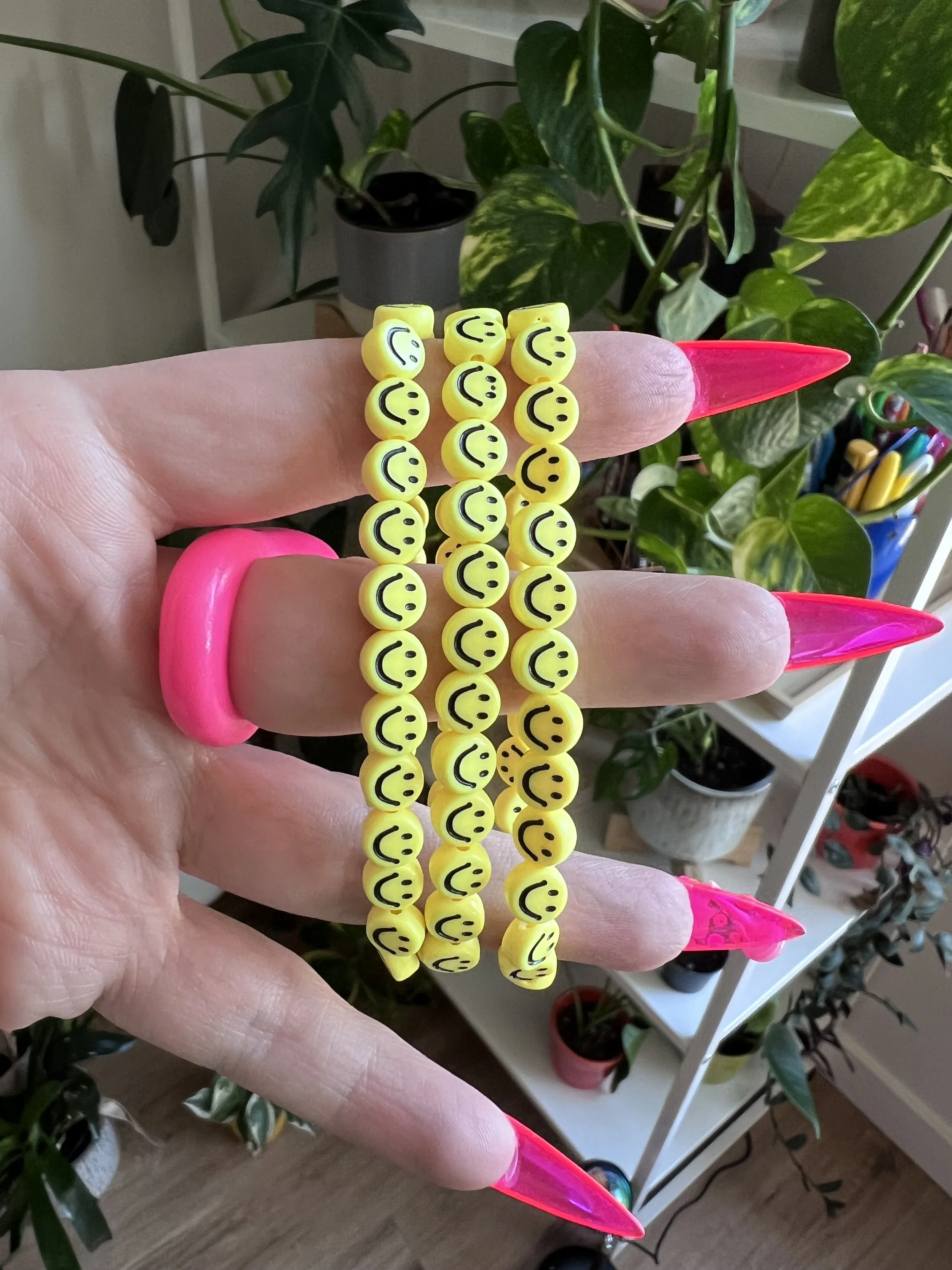 Yellow Smiley Face bracelet