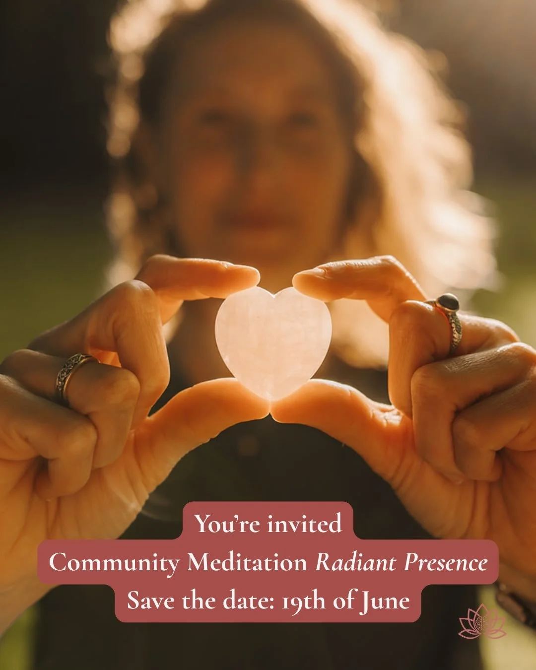 You&rsquo;re invited.

On the 19th of June &mdash; right before summer solstice, the longest day of the year &mdash; I&rsquo;m holding a free online community meditation.

The theme is Radiant Presence.

Not the loud kind. Not the performing kind.

T